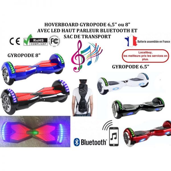 Gyropode Overboard Bluetooth 8 pouces